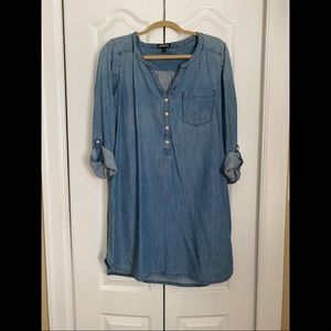 EXPRESS denim tunic dress 3/4 sleeves